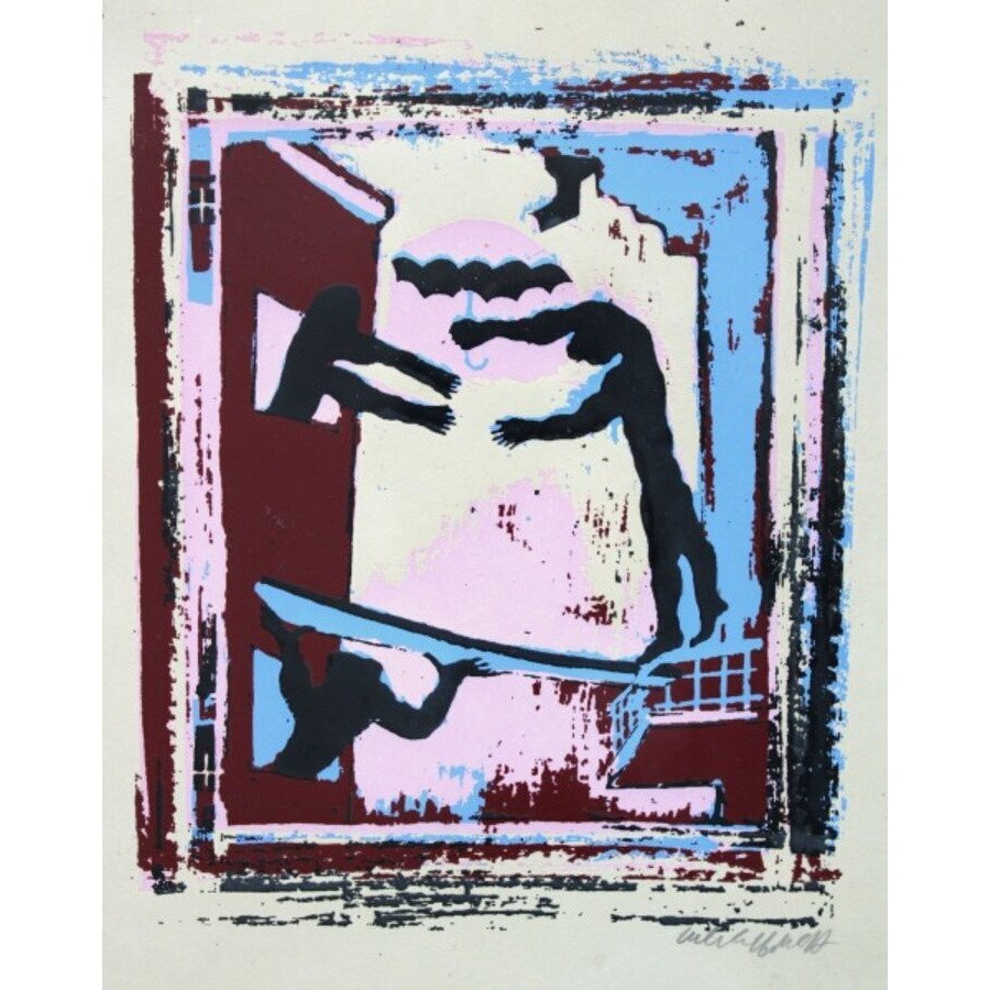 Simon Shegelman, Care, 1980s, Screen Print