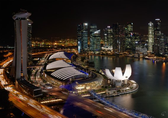 Singapore Marina Bay from the Flyer #3, 2013-CHG-918443