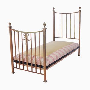 Single Bed in Brass, Late 1800s or Early 1900s-XSG-1076012