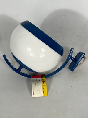 Single Blue Lacquer and Acrylic Sila Wall Lamp from Stilux Milano, Italy, 1960s-OT-1389512