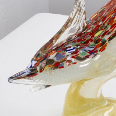 Single Piece Sculpture Fish on a Murano Glass Base, 1990s-MPO-1048791