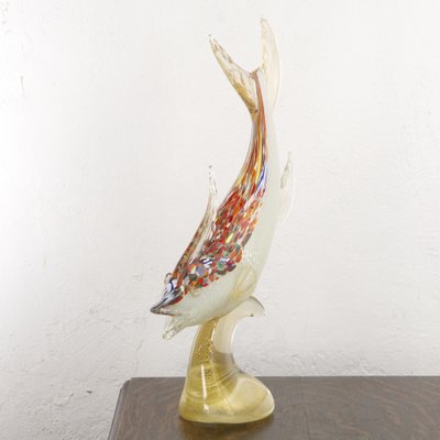 Single Piece Sculpture Fish on a Murano Glass Base, 1990s-MPO-1048791