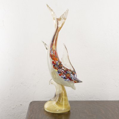 Single Piece Sculpture Fish on a Murano Glass Base, 1990s-MPO-1048791