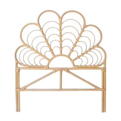 Sintética Wicker and Wood Flower Headboard-TCS-1758696