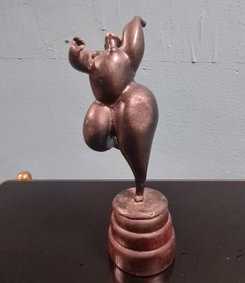 Sinuous Female Figure in Bronze, 1970s-RPW-1791873