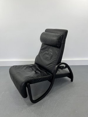 Sinus Lying Leather Black Chair from Westnofa, 1970s-JWH-1705852