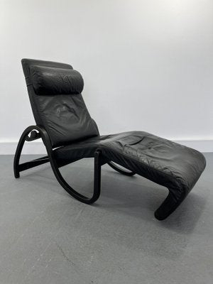 Sinus Lying Leather Black Chair from Westnofa, 1970s-JWH-1705852