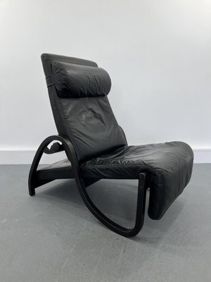 Sinus Lying Leather Black Chair from Westnofa, 1970s-JWH-1705852