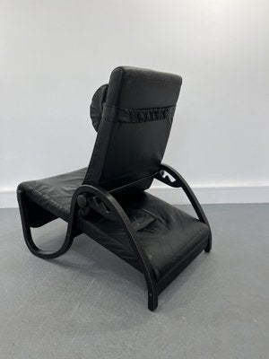 Sinus Lying Leather Black Chair from Westnofa, 1970s-JWH-1705852