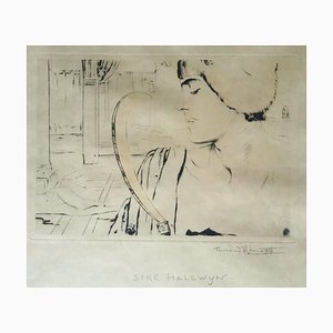 Sire Halewyn - Original Etching, Drypoint and Color Pencil by F. Khnopff - 1893 1893-ZCI-756435