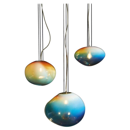 Sirius Blue Pendants by Eloa, Set of 3