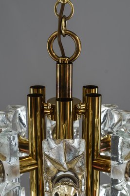 Sische Glass and Brass Chandelier, Vienna, 1960s-SPD-848061