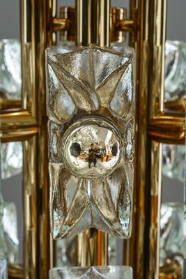 Sische Glass and Brass Chandelier, Vienna, 1960s-SPD-848061