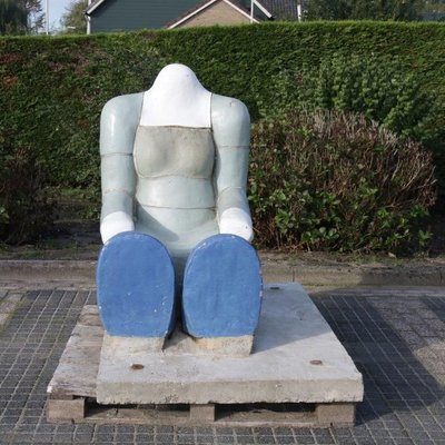 Sitting Figure Sculpture by Jan Snoeck, 1980s-GG-884023