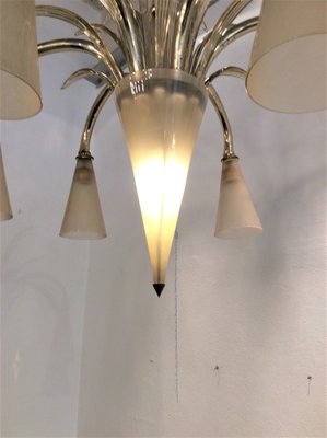 Six-Light Glass Chandelier by Fratelli Toso, 1930s-QZG-2021605