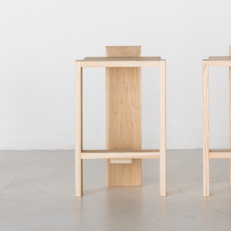 Sixplank 62 Barstool in Poplar by Moca