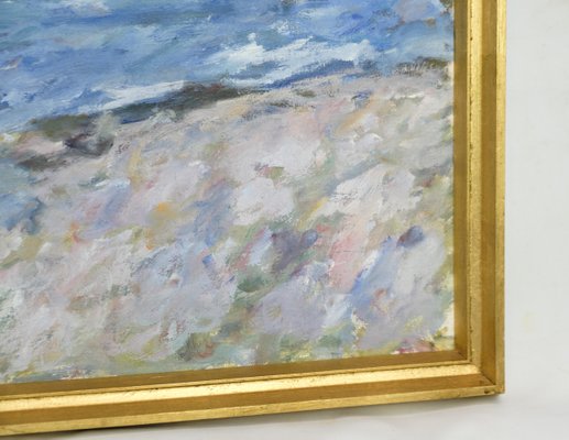 Sixten Wiklun, Beach Motif, Oil on Canvas, Framed-UY-1229400