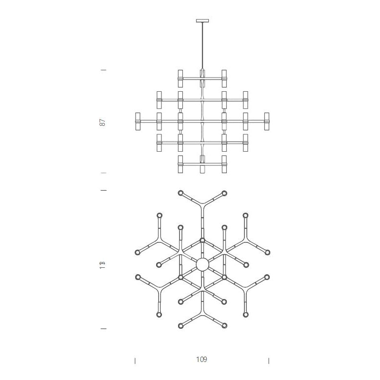 CROWN MAJOR - Die cast aluminium chandelier