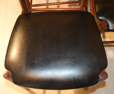 Skai and Rosewood Chairs, 1950s, Set of 4-ERB-1098465