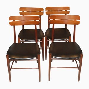 Skai and Rosewood Chairs, 1950s, Set of 4-ERB-1098465