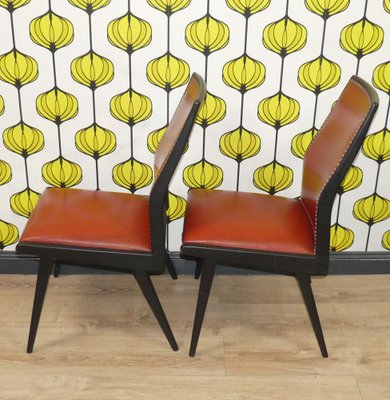 Skai Red Dining Room Chairs, 1960s, Set of 2-AFE-1795641