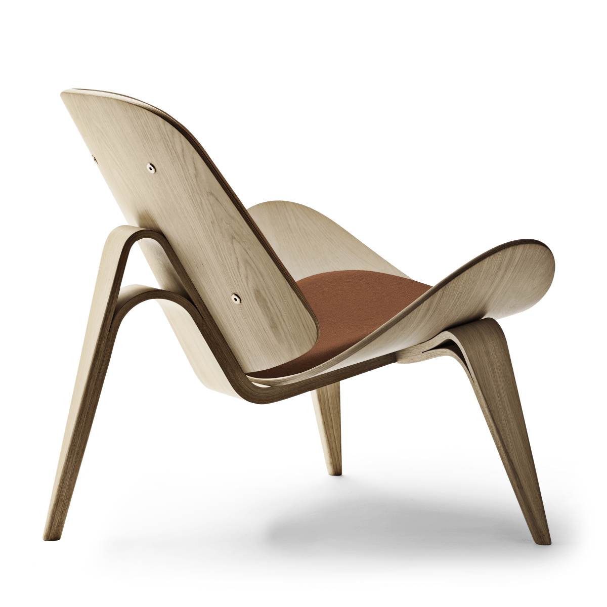 CH07 | Shell Chair by Carl Hansen & Søn #Oak / White Oiled / Leather Thor 307