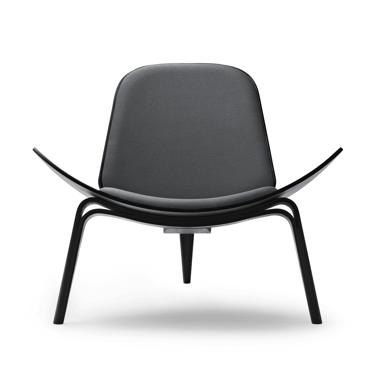 CH07 | Shell Chair by Carl Hansen & Søn #Oak / Painted Black / Fiord 171