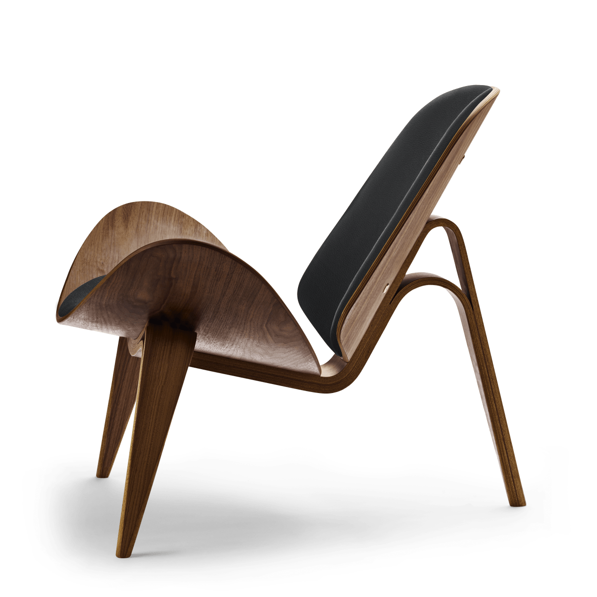 CH07 | Shell Chair by Carl Hansen & Søn #Walnut / Lacquered / Leather Thor 301