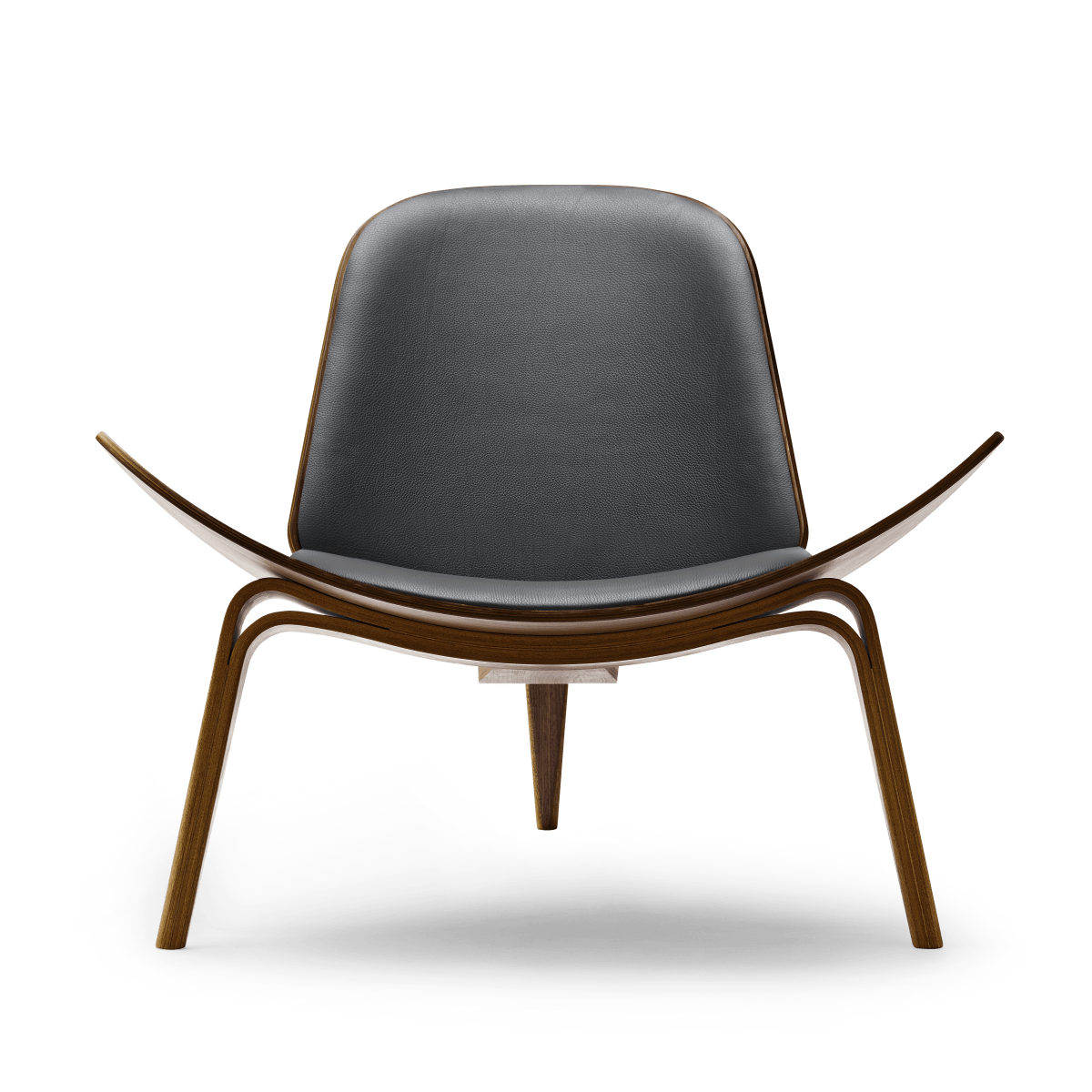 CH07 | Shell Chair by Carl Hansen & Søn #Walnut / Lacquered / Leather Thor 301