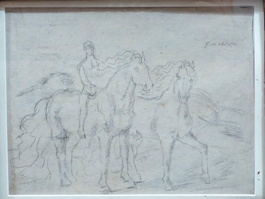 Sketch for ''The Horses'' - Original Pencil Drawing 1920s-ZCI-759314