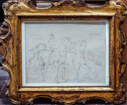 Sketch for ''The Horses'' - Original Pencil Drawing 1920s-ZCI-759314