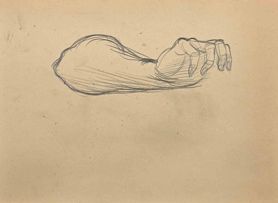 Sketch of a Hand, Original Drawing in Pencil, Early 20th-Century-ZCI-1264833