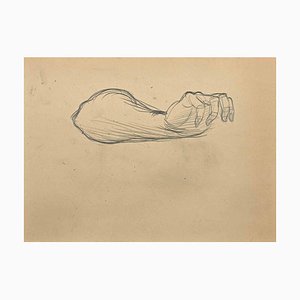 Sketch of a Hand, Original Drawing in Pencil, Early 20th-Century-ZCI-1264833