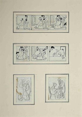 Sketches, Original Drawing, 20th Century-ZCI-1163351