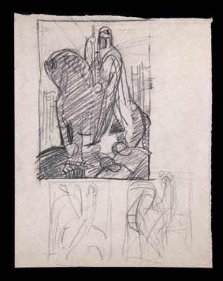 Sketches, Original Drawing, Mid 20th-century-ZCI-1190216