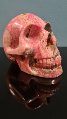 Skull in Rhodochrosite Mineral-RPW-1820245