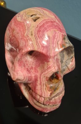 Skull in Rhodochrosite Mineral-RPW-1820245