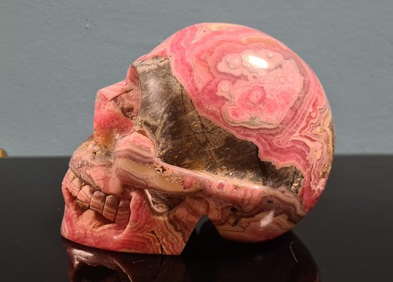 Skull in Rhodochrosite Mineral-RPW-1820245