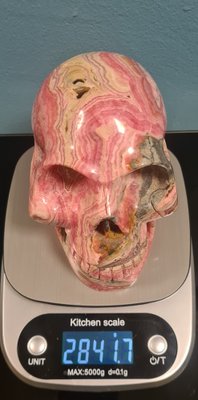 Skull in Rhodochrosite Mineral-RPW-1820245