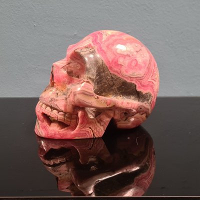 Skull in Rhodochrosite Mineral-RPW-1820245