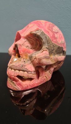 Skull in Rhodochrosite Mineral-RPW-1820245