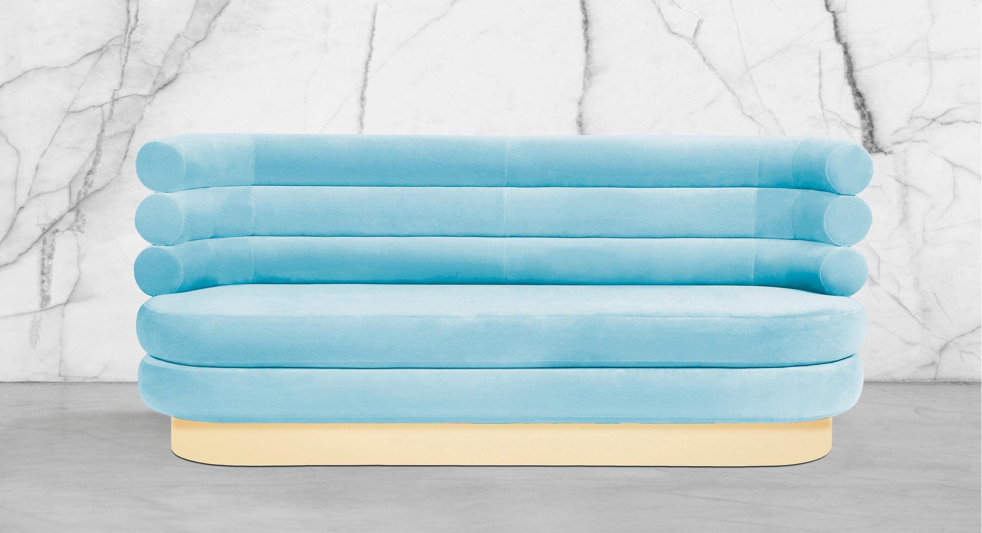 Sky Blue Marshmallow Sofa by Royal Stranger