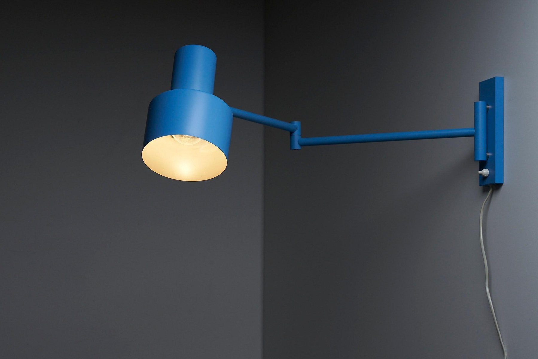 Sky Blue Skala Wall Lamp by Jo Hammerborg for Fog & Mørup, 1969