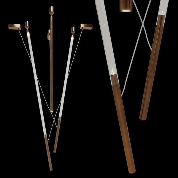 Skyfall - Led Brass Pendant Lamp by Henge