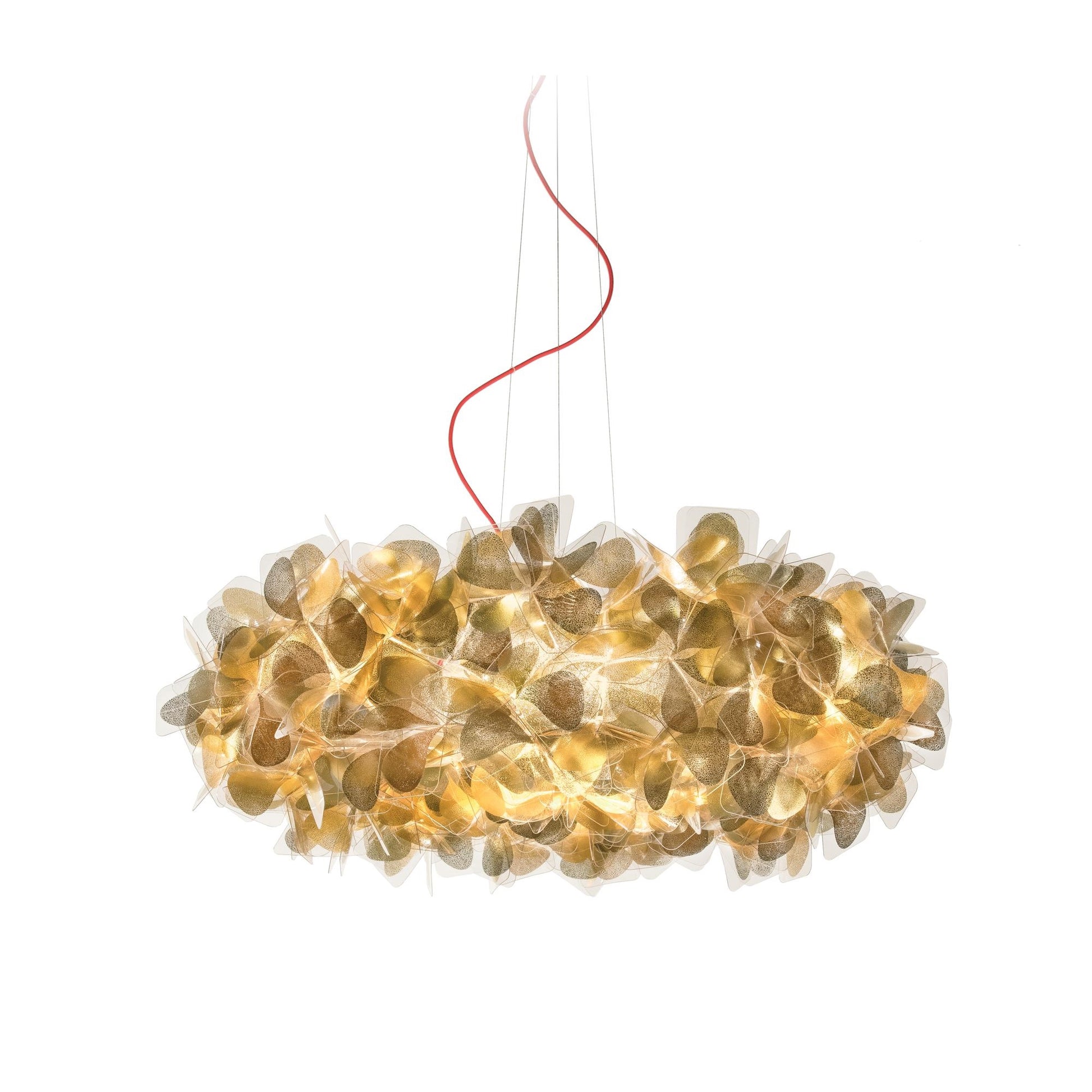 Clizia Mama Non Mama Pendant Lamp Large by SLAMP #Gold/ Red Wire