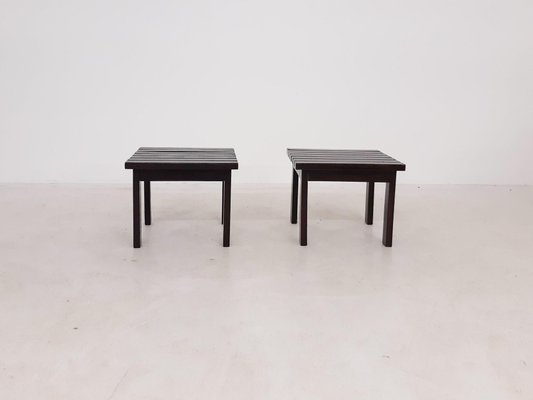 Slat Side Tables in the Style of Martin Visser, the Netherlands, 1950s, Set of 2-ZO-633364