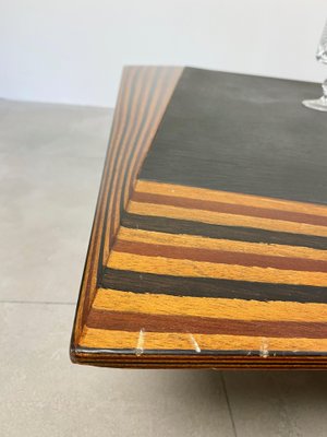 Slate & Wood Low Coffee Table, Italy, 1980s-LYQ-1171541