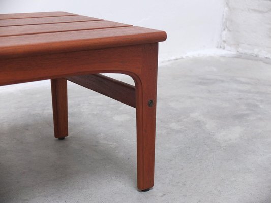 Slatted Bench or Coffee Table in Teak by Yngvar Sandström for Sëffle, 1960s-MHV-1745001