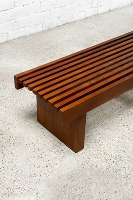 Slatted Wooden Bench or Coffee Table in the style of Charlotte Perriand-WUY-2034733