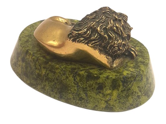 Sleepy Lion Sculpture in Bronze, France-TCS-1180854